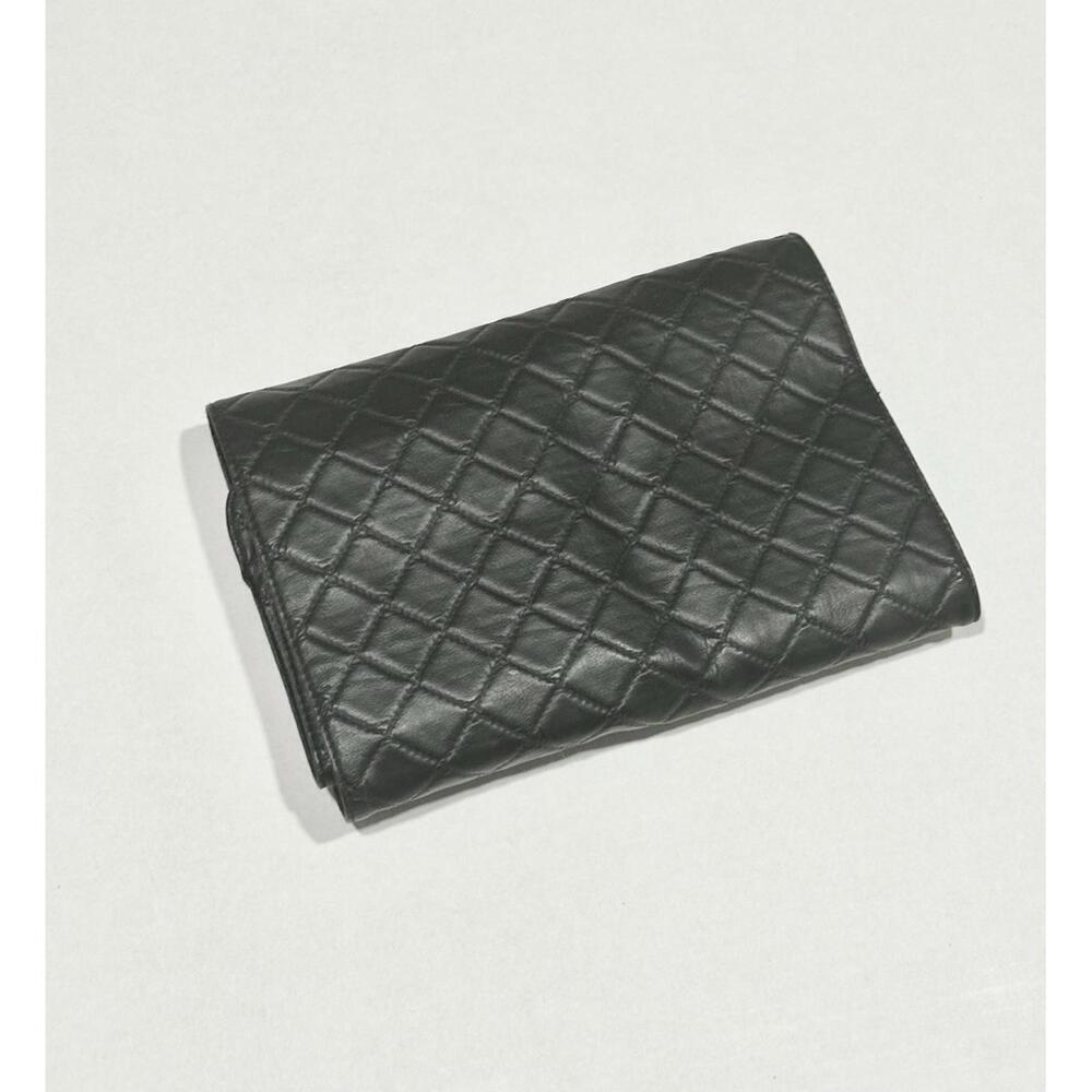 BH Cosmetics Women's Black Leather Clutch Makeup Brush Roll Bag - Picture 2 of 14